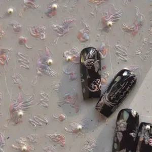 [하프클럽/]자개 네일스티커 셀프네일 장식 네일아트 스티커 손톱용