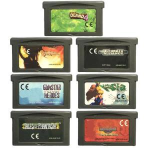 GBA 게임 카트리지 32비트 비디오 콘솔 카드 시리즈 Land 4 Gunstar Future Tales of Phantasia Sia Dark A