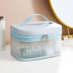 방수 쿨 워시 블루 세면 백 파우치