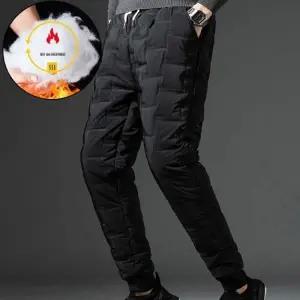 고주파 압열 누빔 패딩 방풍바지 패딩바지남성