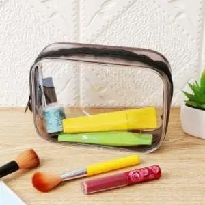 블랙라인 사각 투명 파우치 여행용 세면