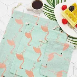 린넨 파우치 홍학 세트 캐리어 여행용 파우치 정리백