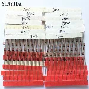 발광다이오드 고휘도 1/2w 0.5W 제너 다이오드 3.3-30V 14값x10pcs140pcs 모듬 구색 세트 전자 diy 키트
