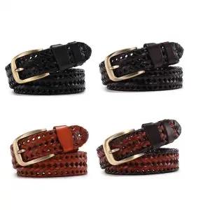 빈티지 캐주얼 남성 해링본 꽈배기 가니들버튼 벨트 4 COLOR 125