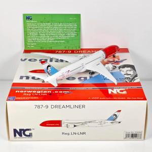 NG 모델 다이캐스트 1:400 스케일 노르웨이 항공 B787-9 LN-LNR 항공기 시뮬레이션 합금 완성 기념품 장난