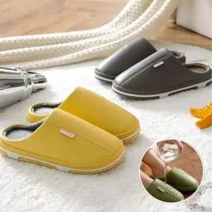 [에이치플러스몰]겨울 가죽 털 슬리퍼 실내 화장실 커플 신발