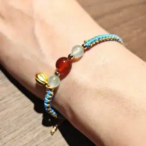 [라일리쥬얼리] Rly 마노 연꽃팔찌 붉은 여자팔찌 힐링팔찌