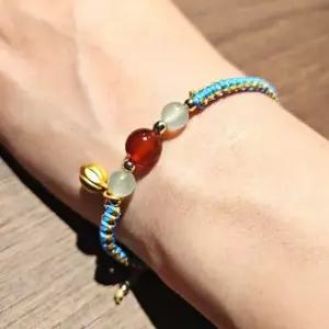 [라일리쥬얼리] Rly 마노 연꽃팔찌 붉은 불교팔찌 패션염주