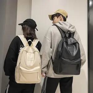 [룽스]기본 레더 캐주얼 학생백팩 백팩 커플가방