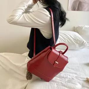 [룽스]가죽 백팩 데일리 예쁜 가방 레드 40대백팩