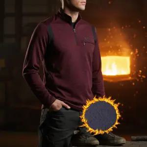 국내생산 겨울 기모 집업 티셔츠 남성 등산티 남자 작업복 상의