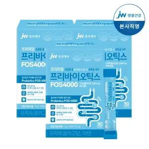 JW중외제약 유산균 먹이 분말 가루 프락토올리고당 장건강 아연 프리바이오틱스 FOS 4000 총3개