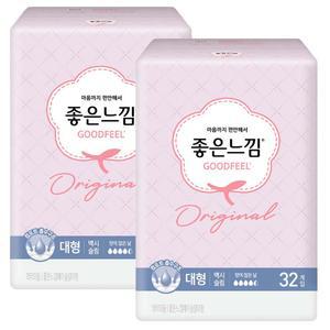 좋은느낌 날개형 맥시슬림, 대형, 32매, 2개