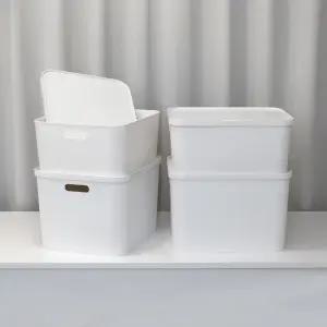 국내제작 2개 4개세트 엔드세이브 손잡이 뚜껑 수납정리함 리빙박스 옷 소품 박스 팬트리 수납함