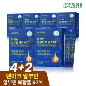 드림이음 마시는 알부민 파워 970 식약처인증 20g x 15포 6박스 L아르기닌 비타민 난백알부민 영양제 액상