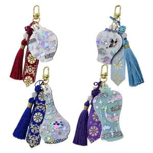 자개공예 DIY 전통 자개느낌 스티커 도자기 모양 댕기 키링 만들기 키트