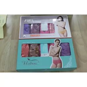 5매 랜덤 BYC 나보아 맥시 여자 삼각 나염  90 - 110 120  호  비와이씨 아줌마 할매용 순면 갱수네