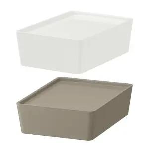 KUGGIS 쿠기스 수납함+뚜껑 18x26x8cm/플라스틱정리함/보관함/리빙박스