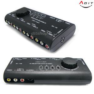 AV 오디오 4단 선택기 셀렉터스위치 오디오케이블