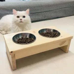 원목 애견식탁 강아지 고양이 식기 애묘 애완동물식탁