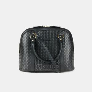 구찌 마이크로시마 미듐 토트백 블랙 449663 BMJ1G