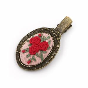 플라워 넝쿨 브로치핀/ 프랑스자수 퀼트 악세사리만들기MCF135