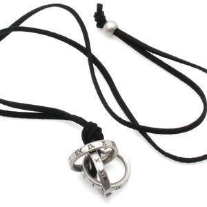 N244 긴줄 가죽목걸이 남녀공용 남자 빈티지패션 체인 가죽끈 반지팬던트 골드러쉬 GOLDRUSH