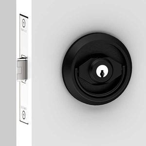 S-198(70mm) 블랙 컵핸들 세트 방화문용 키타입 도어락