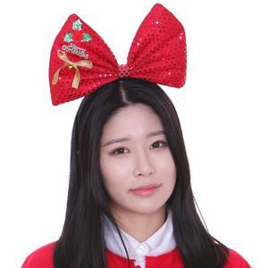[리빙다]크리스마스 머리띠 파티 용품 단체 선물 성탄 리본