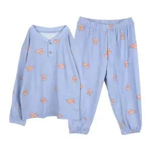 필굿 남아동 극세사 피치기모 수면잠옷세트 부들이 아기 유아 주니어 유치원 초등 중 고등학생 파자마파티 홈웨어 실내복