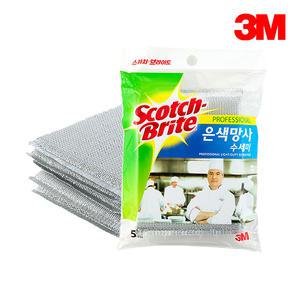 3M 스카치브라이트 은색망사수세미 (5개입x4개)