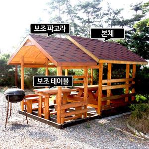 원두막 정자 평상 파고라 바비큐장 이동식 준공용 조립식  옥상 테라스 휴계쉼터 과수원 캠핑장 사오 호