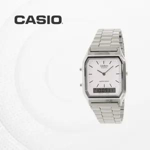 CASIO AQ-230A-7D 아날로그 디지털 메탈밴드 남녀공용 커플시계 AQ230A7D
