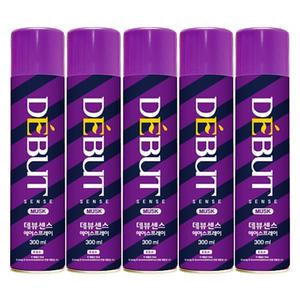 데뷰 센스 헤어스프레이 무스크향 300ml x 5개 헤어 강력 셋팅 고정 스타일링 스프레이