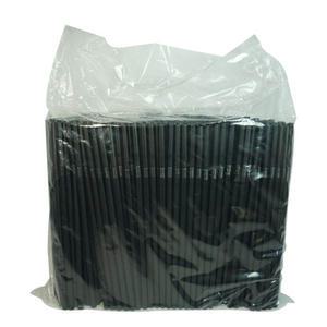 빨대 7mm 21cm 검정 자바라 스트로우 1봉 500개