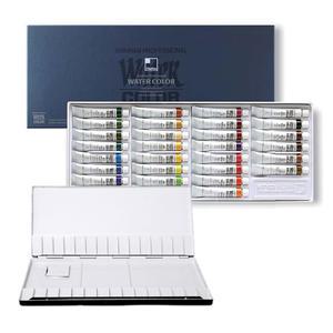 신한 전문가용 수채화 물감 7.5ml 30색 + 30칸 파레트 세트