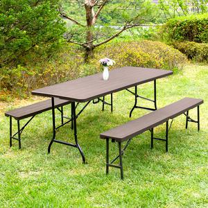 아르망 1800 테이블 벤치 2개 야외 접이식 세트