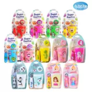 [보리보리/비브라이트]어린이 LED타이머칫솔 양치컵홀더3P세트