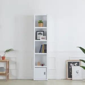 에리카 틈새 5단 400 도어형 책장 SJ