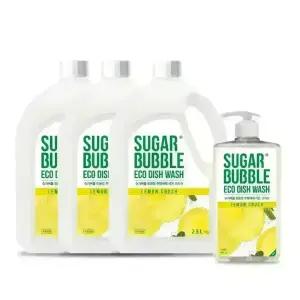 슈가버블 천연성분 주방세제 940ml + 리필 2.5L x 3통