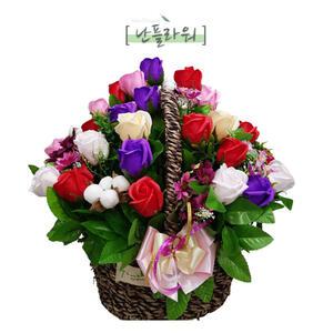 꽃바구니 비누꽃/생일/이벤트/기념일/축하선물 난플라워