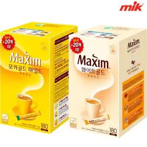 [동서]맥심 모카골드 화이트골드 커피믹스 160+20T [카누/라떼/아메리카노/믹스/커피/디카페인]