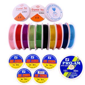 투명/칼라 스판 일반 낚싯줄 (낱개) 공예용 비즈 구슬꿰기 낚시줄