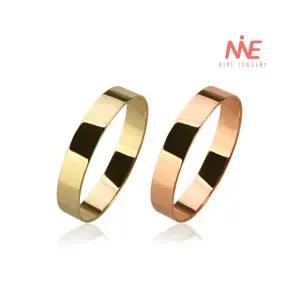 나인주얼리 14k 평반지2 레이어드링 금반지