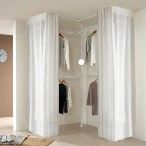 왕자 뉴드레스룸 코너형3폴_밀폐기본_939_솔리드_행거