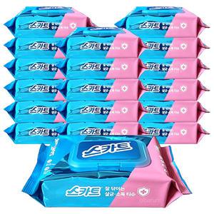 스카트 잘닦이는 살균 소독 티슈 60매x18개 유한킴벌리