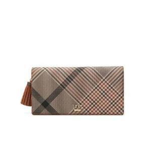 [닥스](강남점)DCWA0E322W2 [EDINBURGH] 브라운 태슬 체크패턴 장지갑