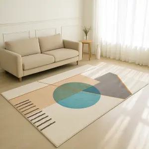 홈메이드 먼지없는 거실 러그 사계절 카페트 워셔블 대형 매트 4번