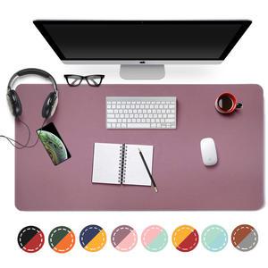 DMP800 양면 인조가죽 데스크 장패드(테두리봉재) 800X400/스트랩포함/책상매트