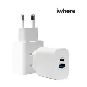 PD PPS 30W 2포트 초고속충전기 C타입 USB-A 고속듀얼충전